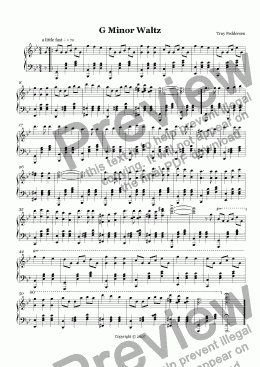 page one of G minor Waltz