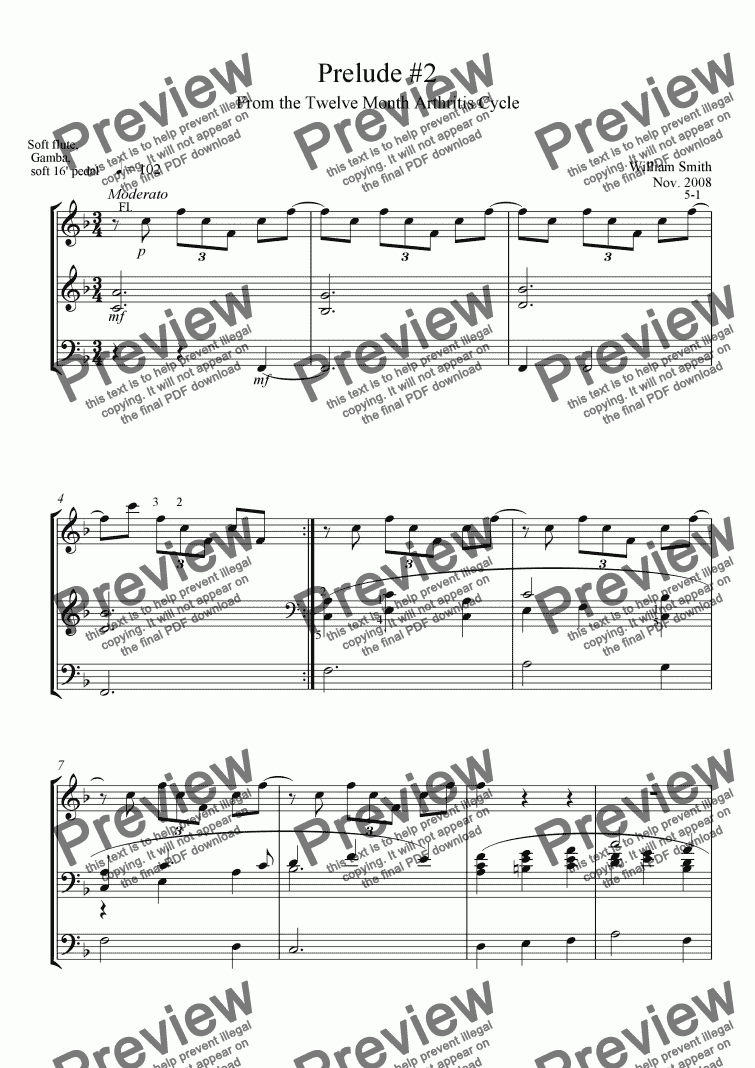page one of Organ Prelude #2