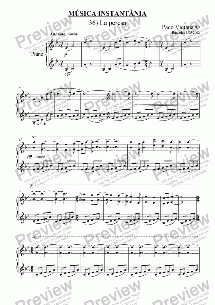 page one of 143-Música Instantània (36-La peresa)