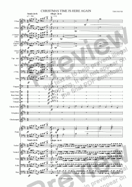 page one of Christmas Time Is Here Again (School Chorus and School Orchestra)