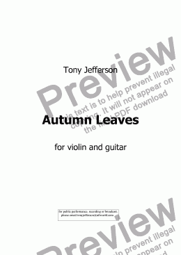 page one of Autumn Leaves