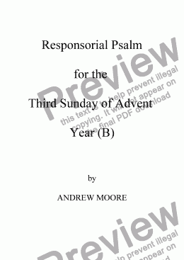 page one of Third Sunday of Advent (Year B)