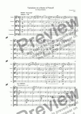 page one of Variations on a theme of Purcell