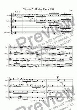 page one of "Scherzo" - Double Canon #18