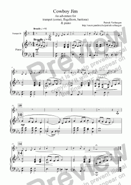 page one of Cowboy Jim (for trumpet & piano)