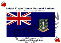 page one of British Virgin Islands National Anthem for Brass Quintet (MFAO World National Anthem Series)