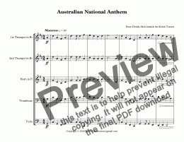 page one of Norfolk Island National Anthem for Brass Quintet (World National Anthem Series)