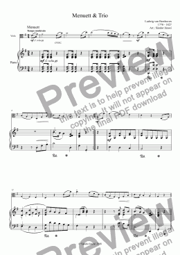 page one of Menuett & Trio