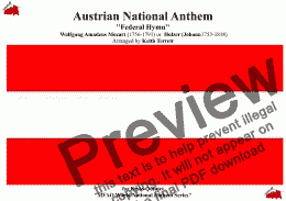 page one of Austrian National Anthem for Brass Quintet  (MFAO World National Anthem Series)
