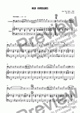 page one of Old Comrades [Euphonium + piano]
