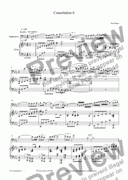 page one of Consolation 6 Peters [Euphonium + piano]