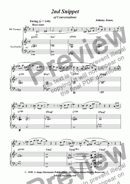 page one of 2nd Snippet of Conversations   (Jazz Etude Trumpet and Piano)