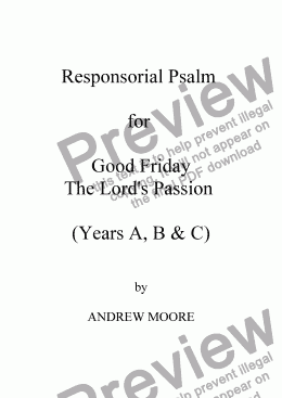 page one of Good Friday (Year B)