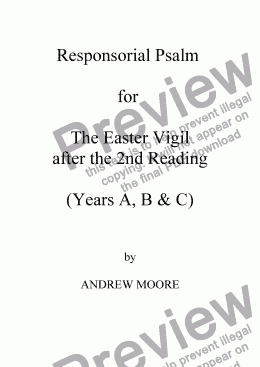page one of Easter Vigil 2 (Year B)