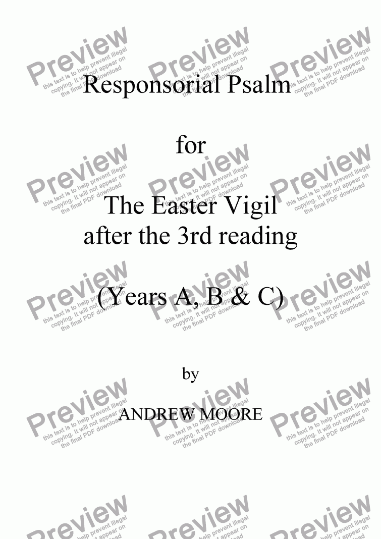 page one of Easter Vigil 3 (Year B)