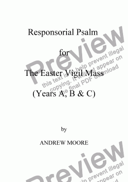page one of Easter Vigil Mass (Year B)