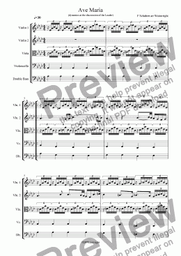 page one of Ave Maria - Schubert