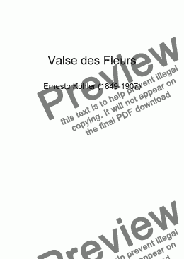 page one of Koehler: Valse des Fleurs, Op. 87 (2 solo fl; fl, fl, afl, bass fl)