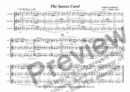 page one of Sussex Carol, The   (Christmas,  3 Concert Flutes)
