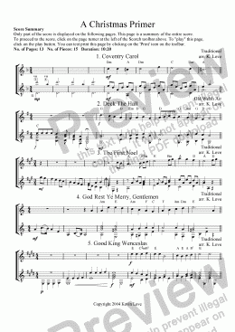 page one of A Christmas Primer (Flute and Guitar)