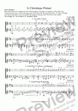 page one of A Christmas Primer (Violin and Guitar)
