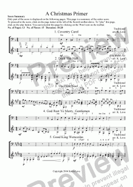 page one of A Christmas Primer (Cello and Guitar)