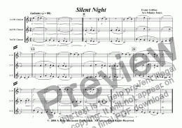 page one of Silent Night   (3 Bb Clarinets)