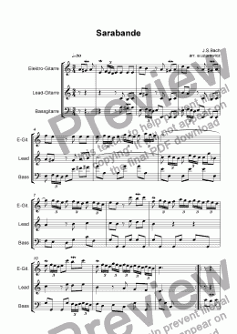 page one of Sarabande