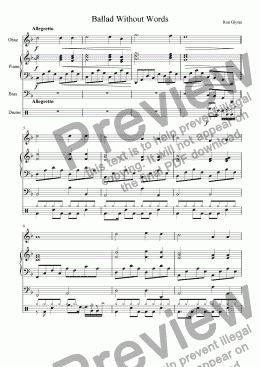 page one of Ballad Without Words