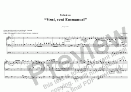 page one of Prelude on "Veni, veni Emmanuel"