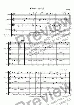 page one of String Canons