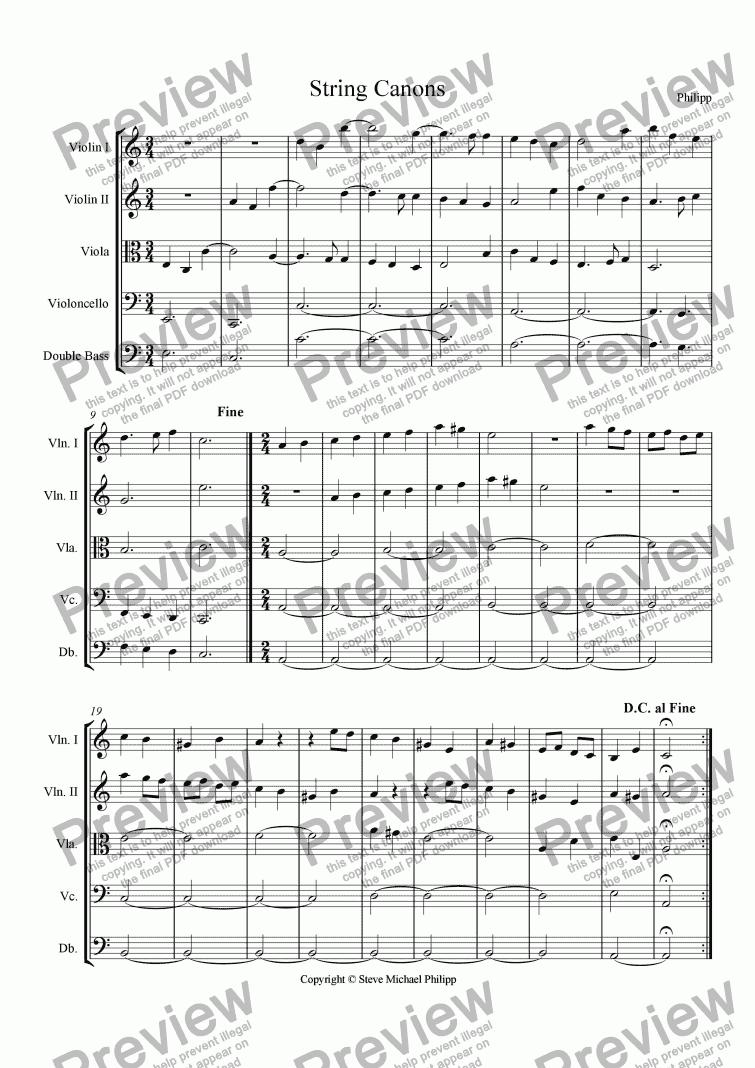 page one of String Canons
