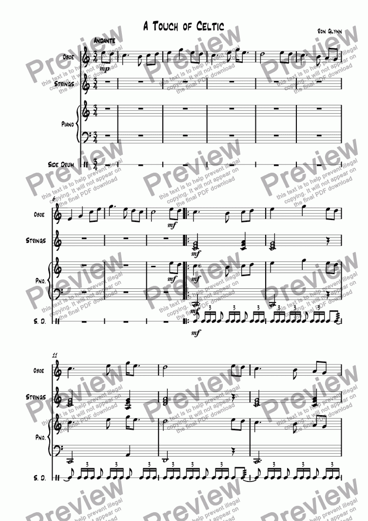 page one of A Touch Of Celtic