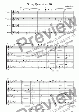 page one of String Quartet no. 10