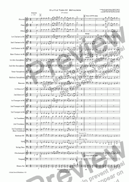 page one of O Little Town Of  Bethlehem - Forrest Green (Christmas) - Concert Band