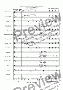 page one of Senior Band Blues