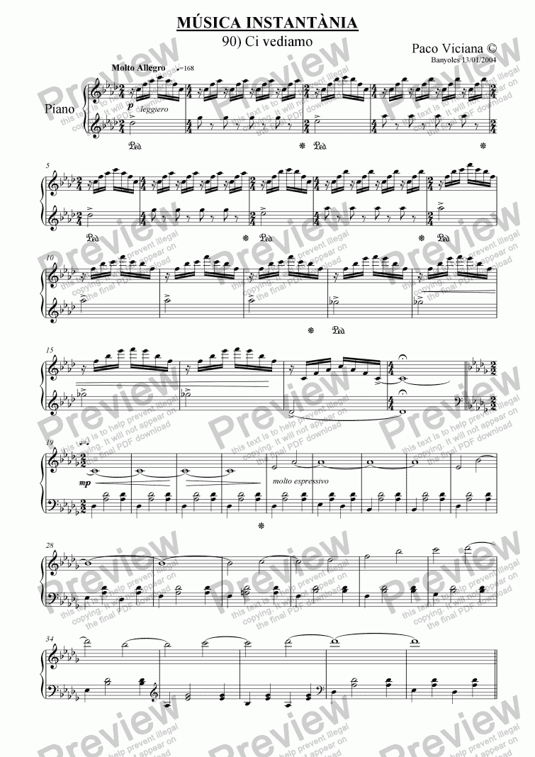 page one of 208-Música Instantània (90-Ci vediamo)