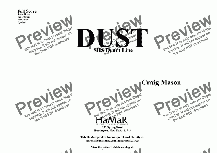 page one of DUST