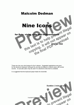 page one of Nine Icons