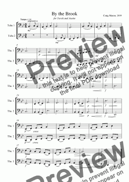 page one of By the Brook (tuba duet)