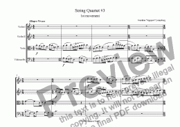 page one of String Quartet #3 - 1st movement