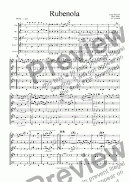 page one of Wiedoeft - Rubenola for Windquintet