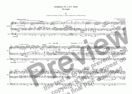 page one of Symphony No. 2 in C minor for organ, Op. 30 - II. Adagio sostenuto