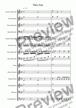 page one of Dies Irae
