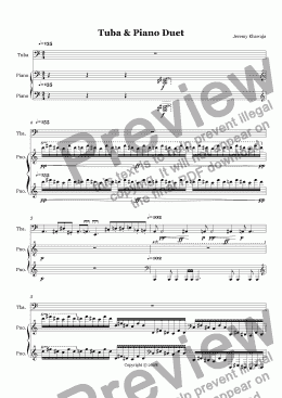 page one of Tuba & Piano Duet
