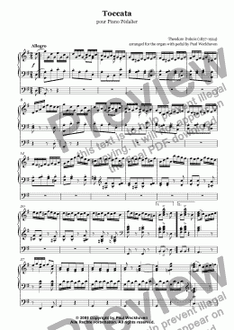 page one of Toccata (Dubois)
