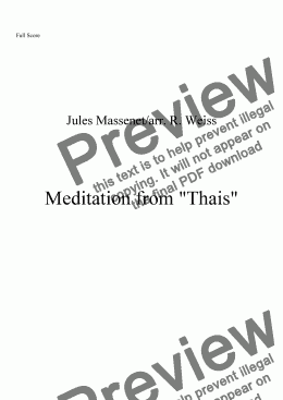 page one of Meditation from "Thais"
