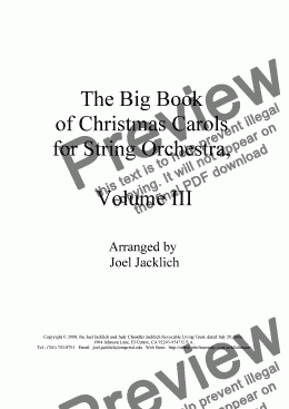 page one of The Big Book of Christmas Carols III for String Orchestra
