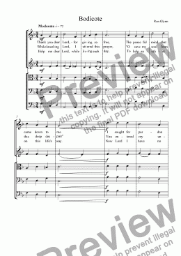 page one of Bodicote (Hymn Tune) Orchestra