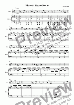 page one of Flute & Piano No. 6
